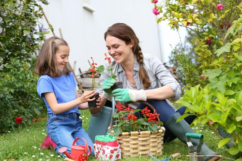 Seasonal garden upkeep with planting and leaf clearance in Sanderstead