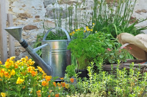 Professional garden maintenance work in a Sanderstead property